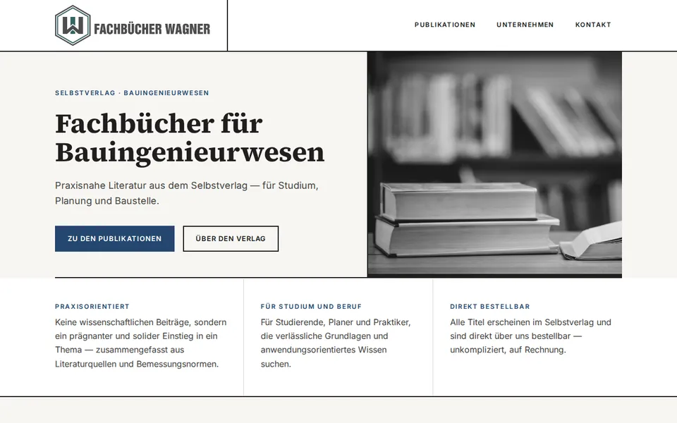 Startseite von fachbuecher-wagner.de
